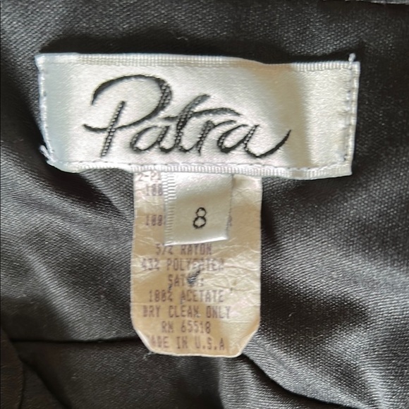 Patra Black Sleeveless Formal with embroidered illusion neck size 8 - Picture 11 of 11